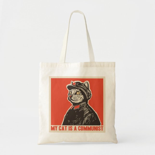 Tote Bag Mon chat est communiste (Devant)