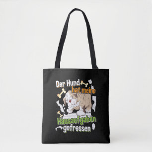 Tote Bag Mon chien a mangé mes devoirs - Citation d'apprent
