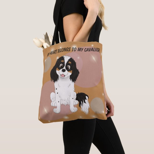 Tote Bag Mon coeur appartient à mon Tri Cavalier (De près)