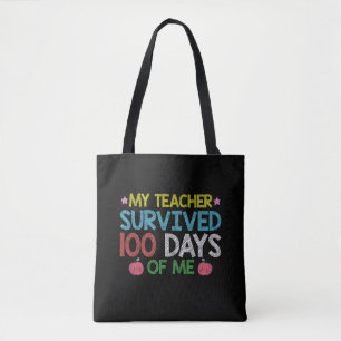 Tote Bag Mon Enseignant A Survécu Au 100E Jour De Mon École