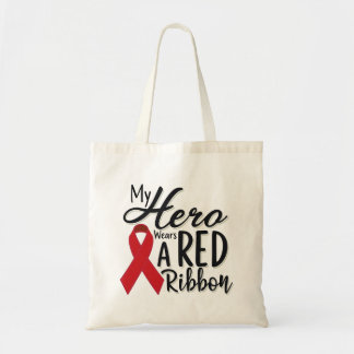 Tote Bag Mon héros porte un ruban rouge