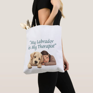 Tote Bag Mon Labrador est mon thérapeute – T-Shirt drôle po