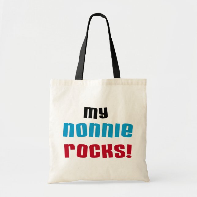 Tote Bag Mon Nonnie bascule des T-shirts et des cadeaux (Devant)