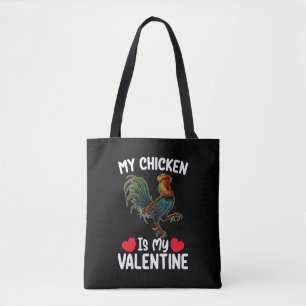 Tote Bag Mon Poulet Est Mon Saint Valentin Farmants Agricul