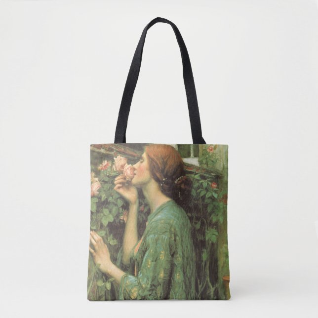 Tote Bag Mon Rose doux, ou Âme du Rose par Waterhouse (Devant)