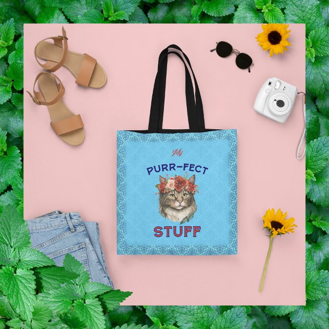 Tote Bag Mon truc de purr-fect (Créateur téléchargé)