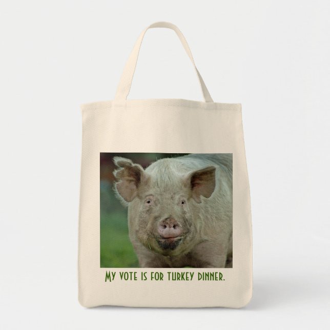 Tote Bag Mon vote est pour le dîner de dinde (Devant)