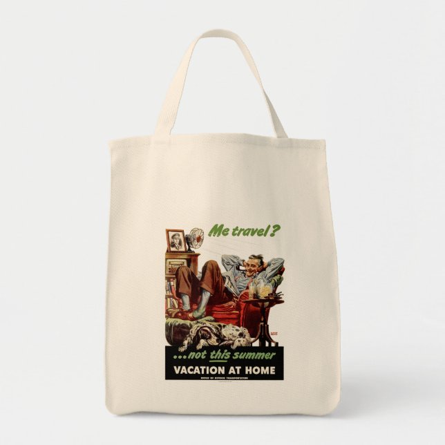 Tote Bag Mon voyage ?...pas cet été (Devant)