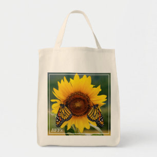 Tote Bag Monarque Butterfies sur le tournesol