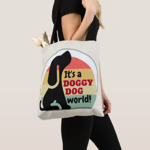 Tote Bag Monde vintage de chiens de chiens