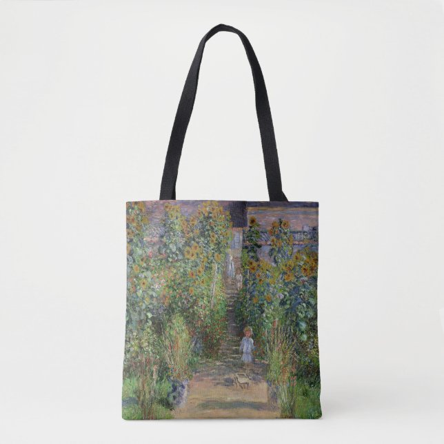 Tote Bag Monet Garden Vetheuil Impressionim Peinture (Devant)