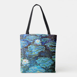 Tote Bag Monet - Lilies d'eau (bleu)
