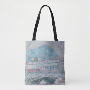 Tote Bag Monet - Norvège, Village de Sandviken dans la neig