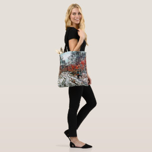 Tote Bag Monet - Traverser la forêt, effet de neige