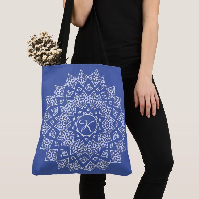 Tote Bag Mongrammed Mandala (De près)