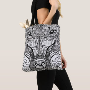 Tote Bag Monkey Face Fourre-tout