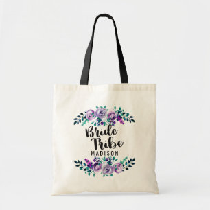Tote Bag Monnaie et Courbe Florale Mariage de la tribu des 