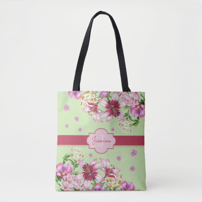 Tote Bag Monnaie florale Lily & Peony (Devant)