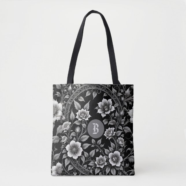 Tote Bag Monochrome Wild Rose (Devant)