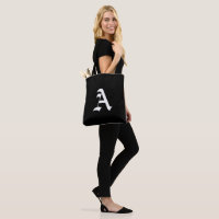 monogramme blanc A sur noir