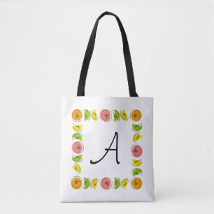 Tote Bag Monogramme Carré Citrus à deux côtés sur tout four