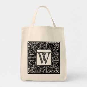 Tote Bag Monogramme Celtique "W" argenté