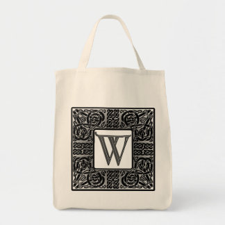 Tote Bag Monogramme Celtique "W" argenté