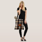 Monogramme Classique Style Plaid Noir Rouge & Beig