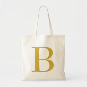 Tote Bag Monogramme couleur or moderne Ajouter un nom initi