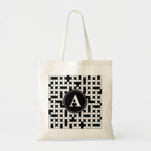 Tote Bag Monogramme de casse-tête de mot croisé