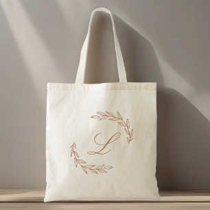 Tote Bag Monogramme de couronne d'or rose
