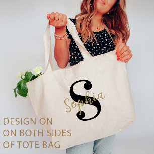 Tote Bag Monogramme de servante de la fête de célibataire p