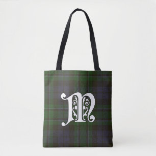Tote Bag Monogramme de tartan de clan de MacCallum