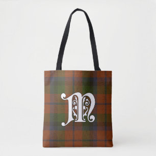 Tote Bag Monogramme de tartan de clan de MacNaughton