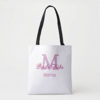 Monogramme de tribu de mariée simple mini-rose rou