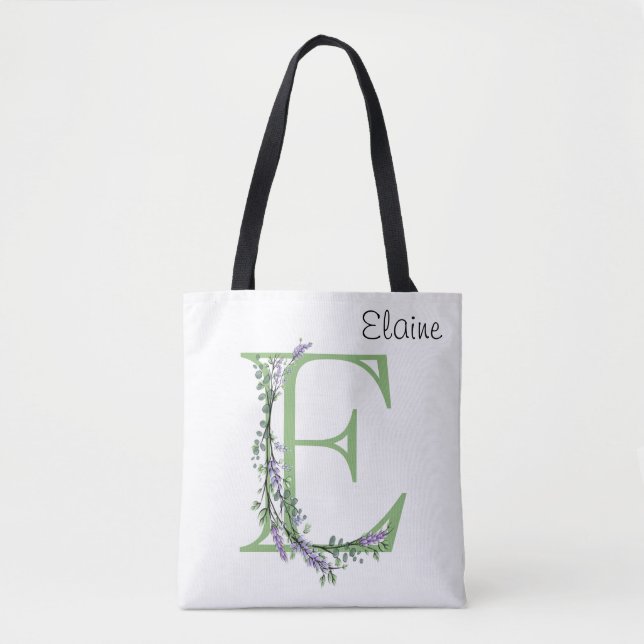 Tote Bag Monogramme E Lavande Eucalyptus (Devant)