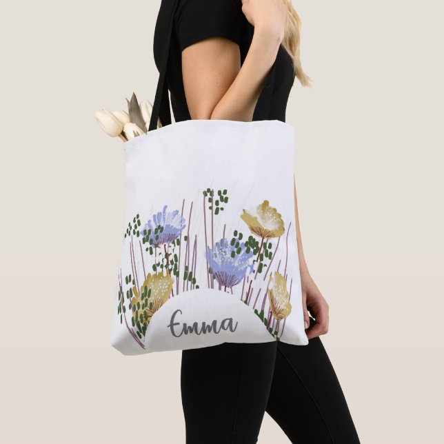 Tote Bag Monogramme Emma Floral (De près)
