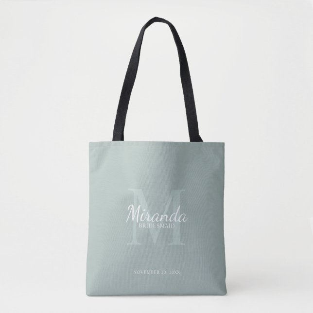 Tote Bag Monogramme et nom de la servante d'accueil personn (Devant)