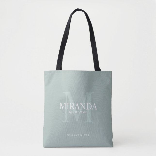 Tote Bag Monogramme et nom de la servante d'accueil personn (Devant)
