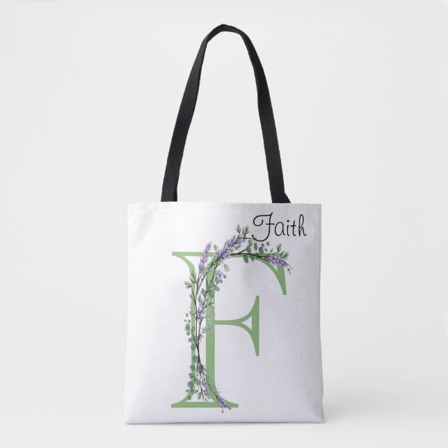 Tote Bag Monogramme F Lavande Eucalyptus (Devant)