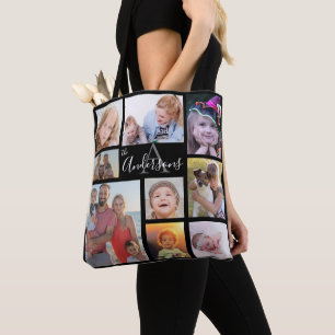 Tote Bag Monogramme Famille Huit Photo Customisée