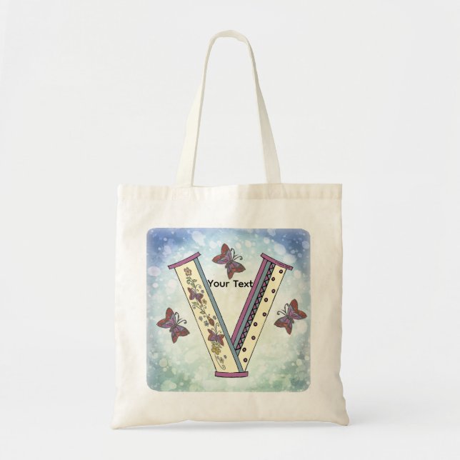 Tote Bag Monogramme floral V (Devant)