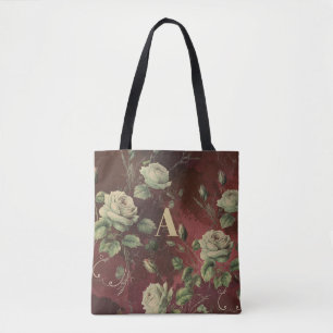 Tote Bag Monogrammé floral vintage