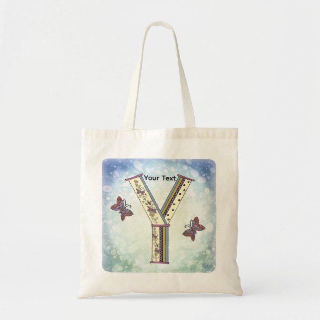 Tote Bag Monogramme floral Y (Devant)