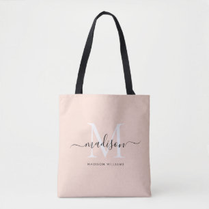 Tote Bag Monogramme Gold Noir tendance Tot de nom de script