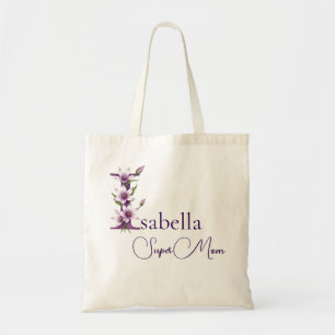 Tote Bag Monogramme Initial + Nom Super Maman