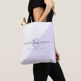 Tote Bag Monogramme Initiale Du Logo Personnalisé -
