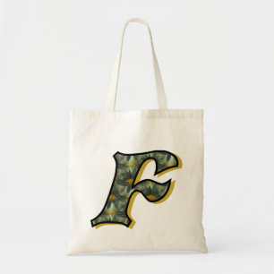 Tote Bag Monogramme initiale F Marguerite