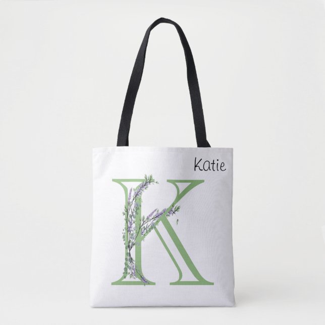 Tote Bag Monogramme K Lavande Eucalyptus (Devant)