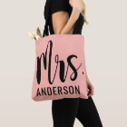 Monogramme Mariage moderne Mme Pink Black Script